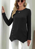 Round  Neck  Long Sleeve Sweatshirt