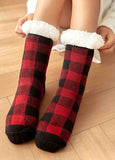 Plaid Print Thermal Plush Socks