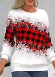 Snowflake Print Sweatshirt