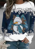 Christmas Print  Long Sleeve Sweatshirt