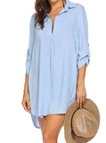 Casual Shirt Collar Solid Shirts & Tops