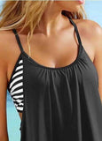 Solid Spaghetti Strap Swimdress