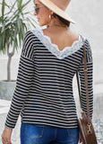 Lace Stitched Kink Stripe Top