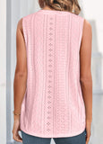 Pink Button Tank Top