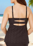 Faux Flyaway Underwire Tankini Set