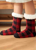 Plaid Print Thermal Plush Socks