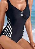 Ruched Front Open Back One-piece Swimsuit