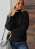 Cuddle Weather Cable Knit Handmade Turtleneck Sweater