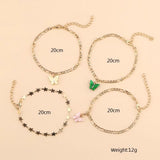 Butterfly Design Anklet Set