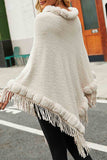 Wool Collar Knitted Cape