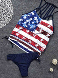 Printed Padded Mid Waist Wire-free Swimsuits