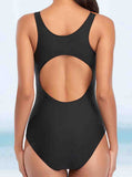 Contrast Triangle One Piece Swimsuit