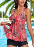 Floral Print  Tummy Control Swimming Suits