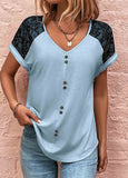 Lace V Neck Top