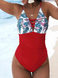 Floral Print Sexy One-piece Swimsuits