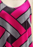 Suspender Geometric Print Dress