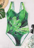 Floral Printed Strap One-piece Swimsuits