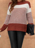 Knitted Round Neck Long Sleeve Thick Sweater