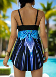 Colorful Gradient Strap Fashionable Beautiful Swimdresses Swimsuits - soofoom.com