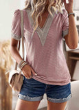 Patchwork Short Sleeve  T Shirt