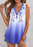 Button Dazzle Colorful Print  Tank Top