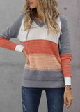 Striped Beach Bonfire Knitted Hoodie