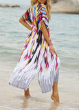 Floral  Printed Wrap Cover Up For Beach - soofoom.com