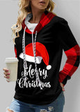 Christmas Print Long SleeveCowl Neck Sweatshirt