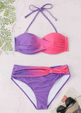 Gradient Printed Bikini Set Swimwear