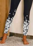 Butterfly Sequin Printed  High Stretch Leggings