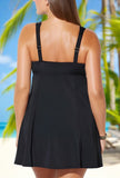 Black Lattice  V-Neck Swimdwear