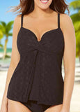 Faux Flyaway Underwire Tankini Set