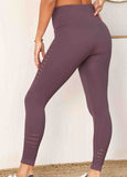 Skinny High Waisted Solid Elastic Detail Legging