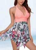 Asymmetric Hem Lace Swimdress and Panty