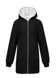 Hooded Zipper Shift Long Sleeve Parkas  Coats&Jackets