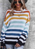 Elegant Striped Long Sleeve Sweater