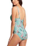 Floral Printed Back Sling One Piece Swimwear