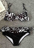 Printed High Waist Bikini Set