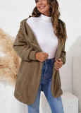 Plush Hooded Cardigan Coat