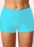 Mid Waisted Elastic Detail Swimwear Shorts