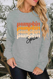 Letter Printed Halloween Long Sleeve Sweatshirt