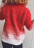 Snowflake Contrast Knitted Christmas Sweater