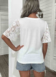 Lace Short Sleeve T Shirt