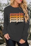 Letter Printed Halloween Long Sleeve Sweatshirt