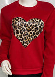 Heart-Shaped Color Block Pullovers Sweatshirt