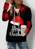 Christmas Print Long SleeveCowl Neck Sweatshirt