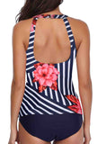 Floral Printed Spaghetti Strap One Piece Swimwear