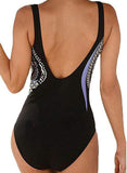 Floral Strap Sexy Plus Size One-piece Swimsuits - soofoom.com