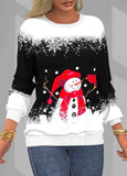 Christmas Snowman Print  Sweatshirt