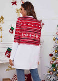 Christmas Print Long Sleeve Cardigan